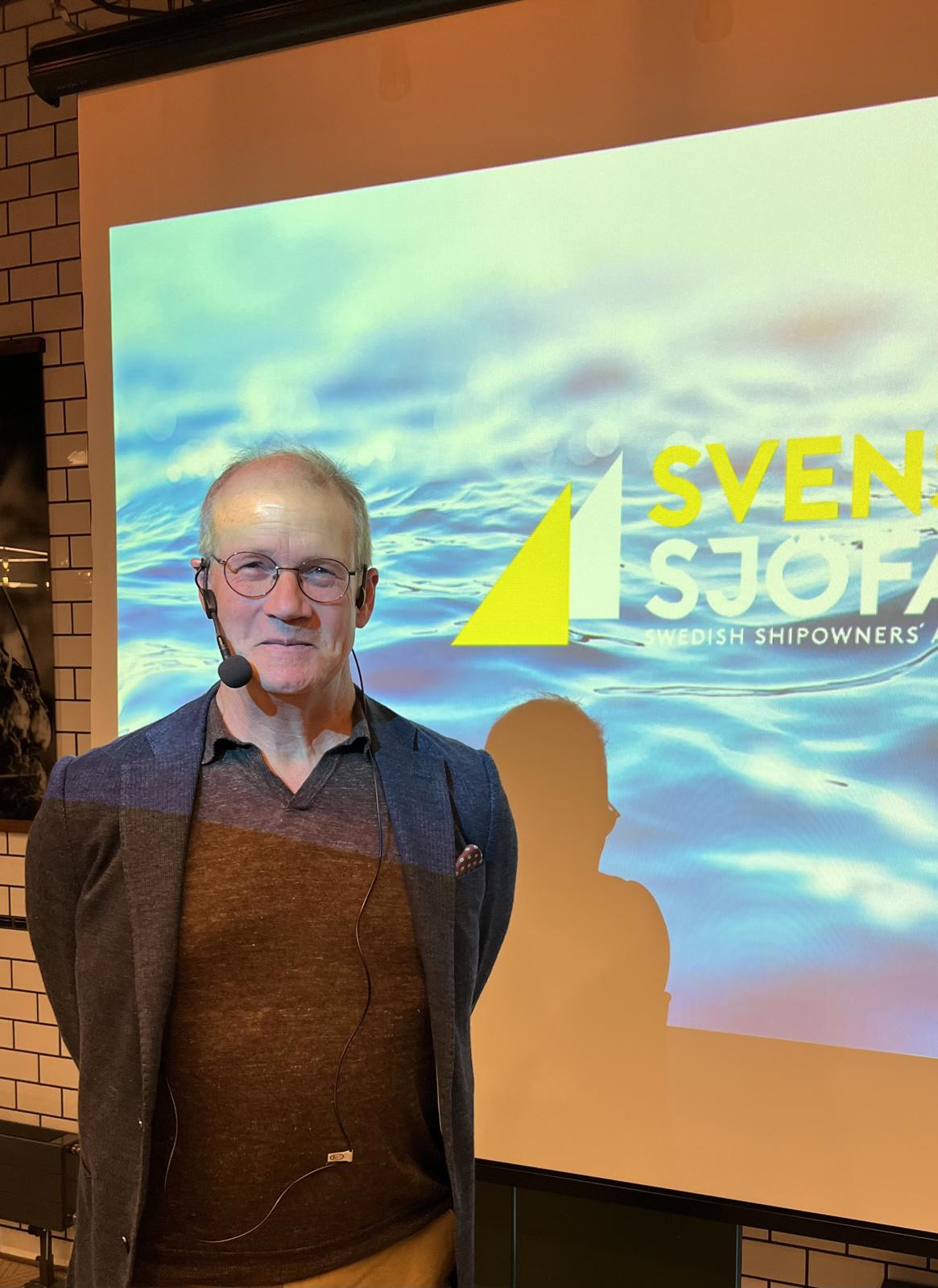 Carl Carlsson, Föreningen Svensk Sjöfart, berättade om sjöfarten i totalförsvaret.