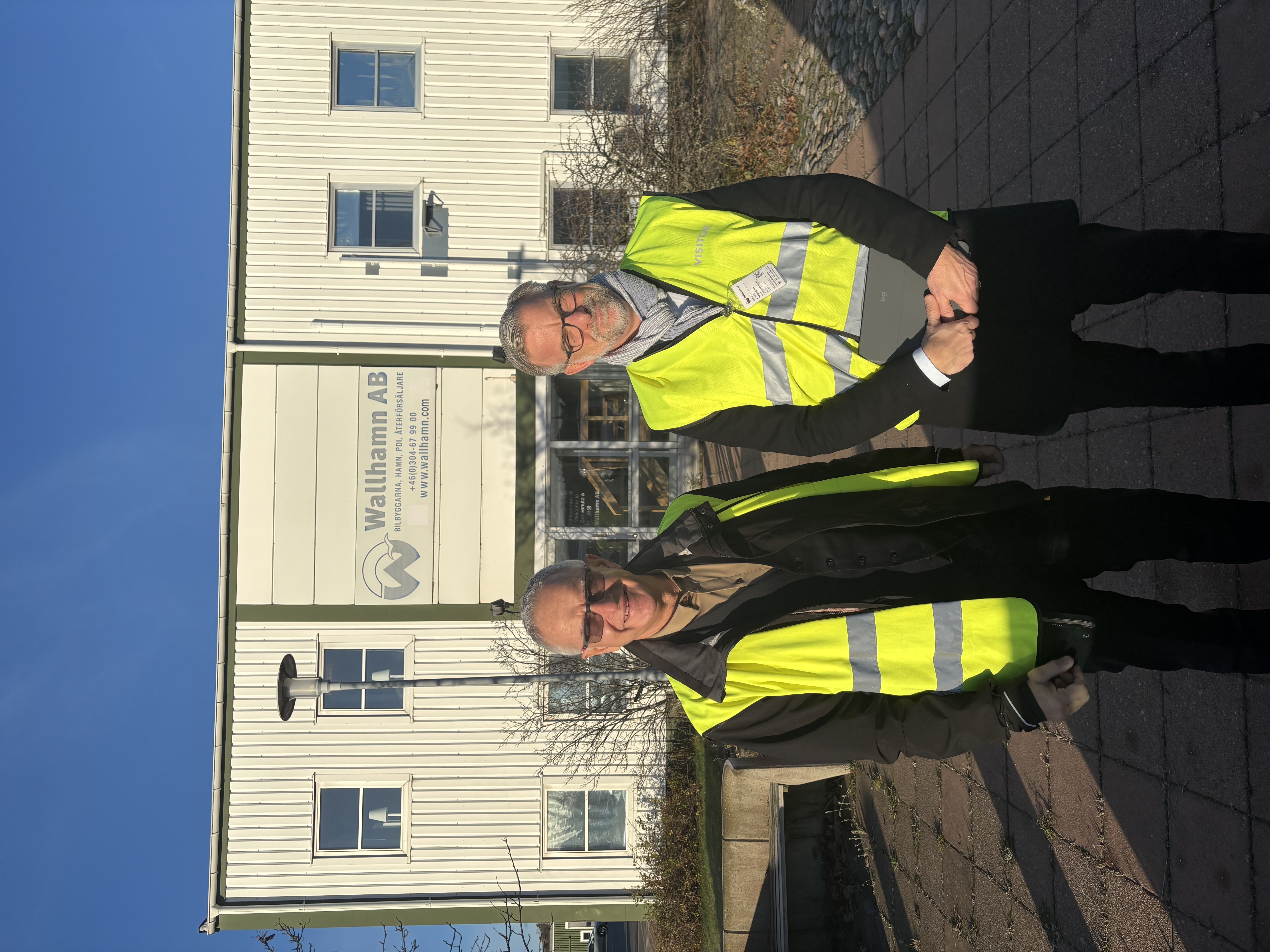 Sveriges Hamnars ordförande Torbjörn Wedebrand och Transportföretagens och Sveriges Hamnars vd Jonas Hagelqvist Bild; Niclas Thorselius