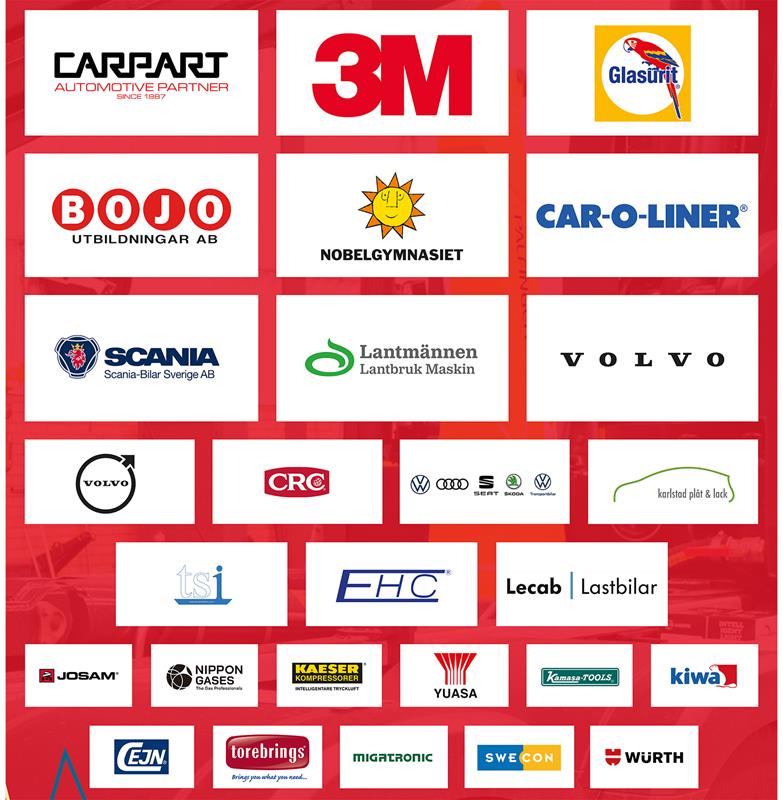 Motorbranschens yrkestävlingars sponsorer 2024