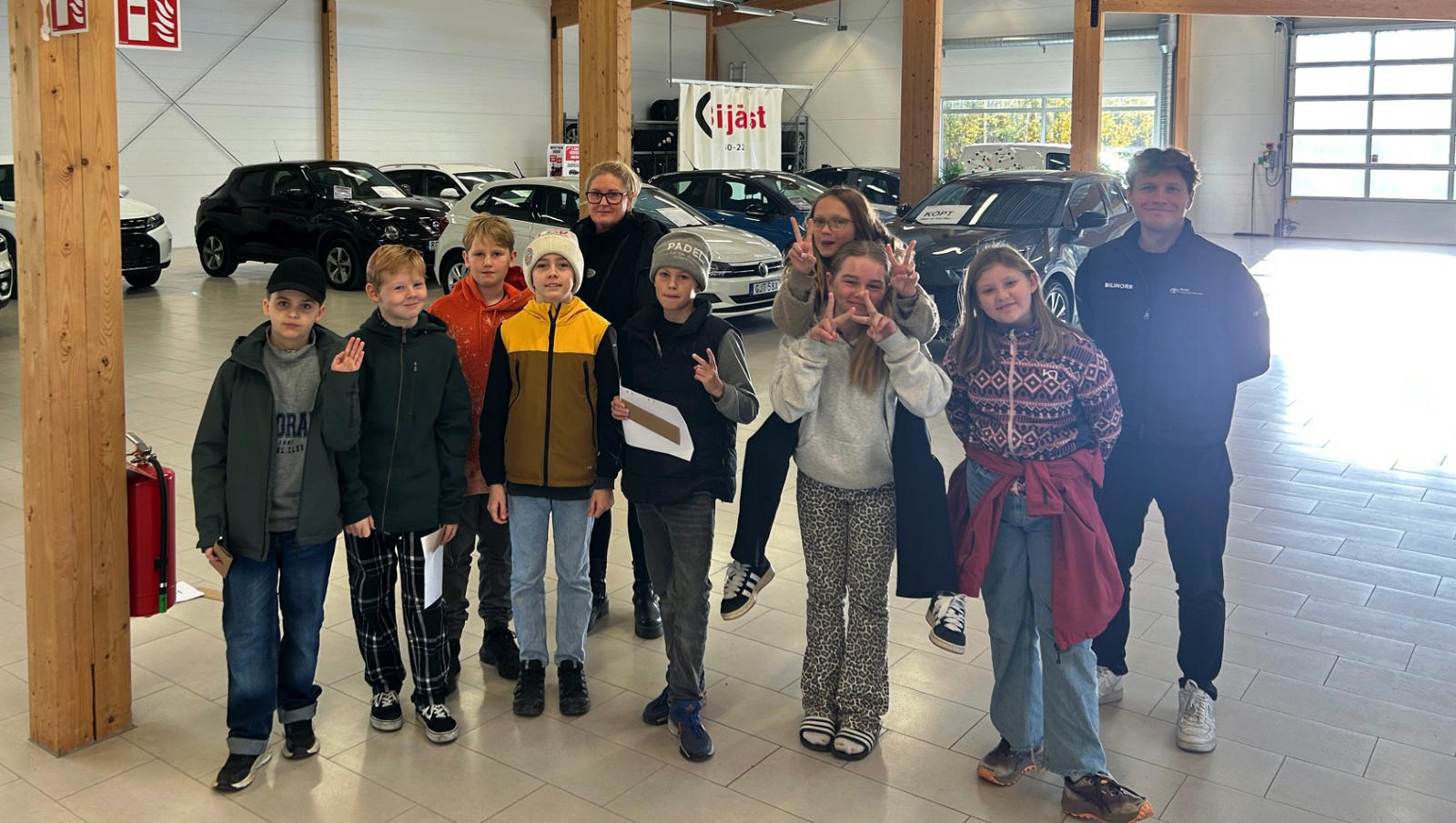 Lunds skola, Hudiksvall, besöker en öppen verkstad
