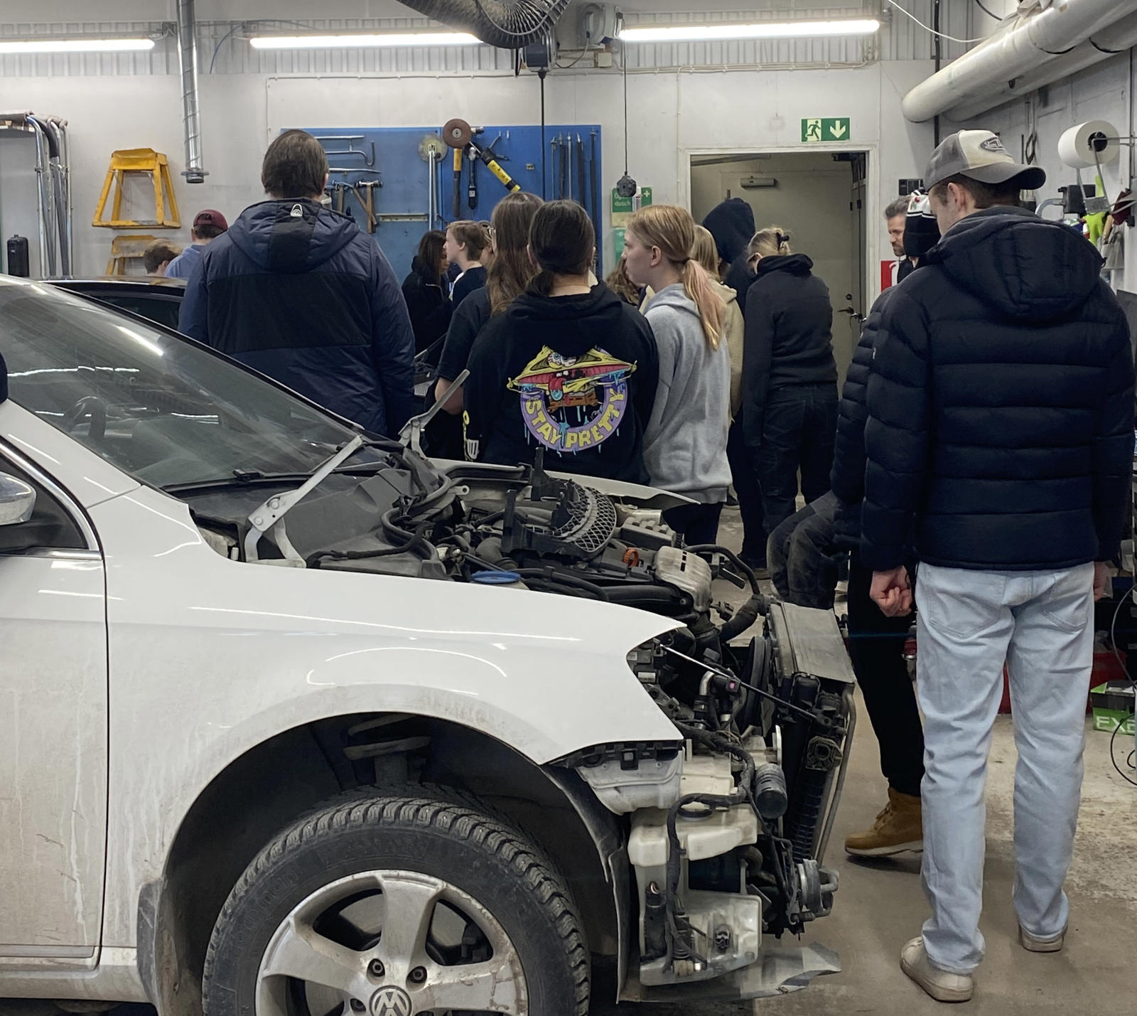 Skolbesök hos Din Bil VW i Mora.