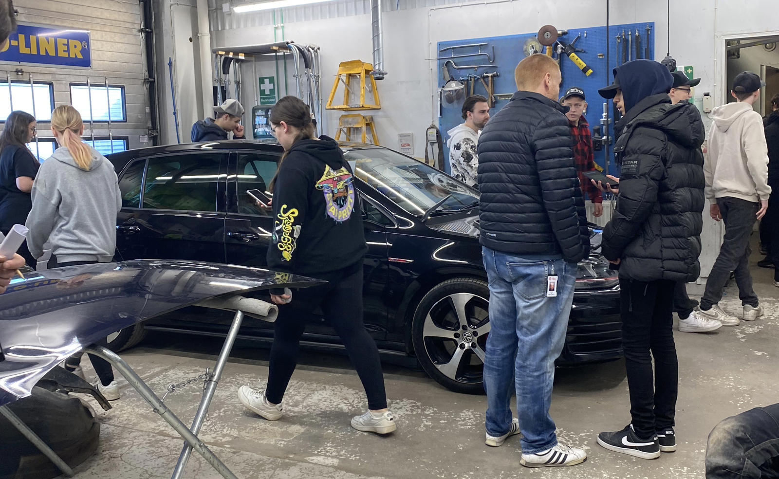 Skolbesök hos Din Bil VW i Mora.