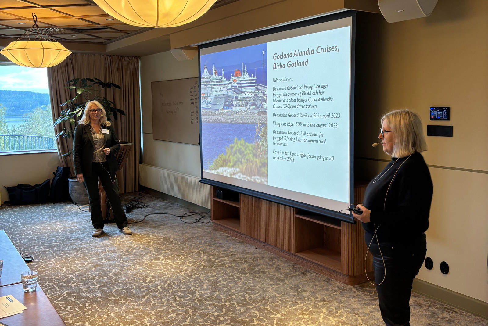 Lena Marcus, Viking Rederi och Katarina Yng, Destination Gotland, berättar om Birka Gotland