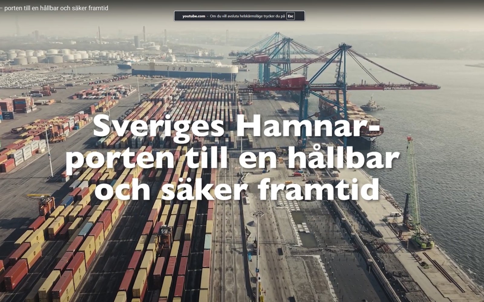 Sveriges hamnar – porten till en hållbar och säker framtid