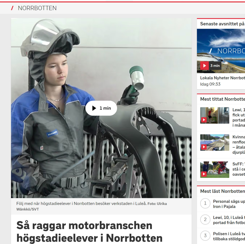 SVT besökte Intakt Bil i Luleå